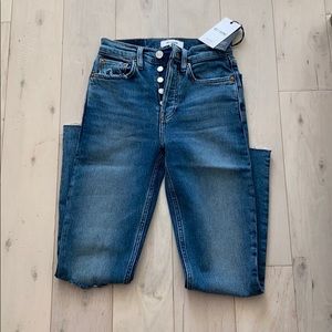 Re/Done Comfort Stretch High Rise Ankle Crop